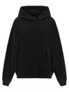 Rotate Birger Christensen Heavy Cotton Sweatshirt With Hood And Pouch Pocket In Black
