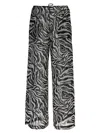 Rotate Birger Christensen Blackwhite Printed Trousers In Blackwhite