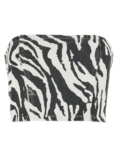 ROTATE BIRGER CHRISTENSEN BLACKWHITE ZEBRA TOP