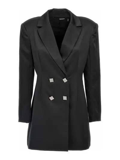 Rotate Birger Christensen Rotate Tailored Double-breasted Blazer Dress In Black