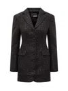 Rotate Birger Christensen Rotate Buttoned Longline Coat In Black