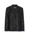 Rotate Birger Christensen Rotate Oversized Sequin-studded Blazer In 100