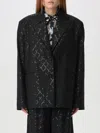 Rotate Birger Christensen Blazer Oversize Con Paillettes In Black