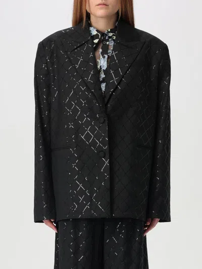 ROTATE BIRGER CHRISTENSEN BLAZER ROTATE WOMAN COLOR BLACK,G44262002
