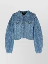 Rotate Birger Christensen Blue Cotton Short Jacket In Blue