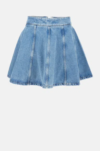ROTATE BIRGER CHRISTENSEN BLUE DENIM SKIRT