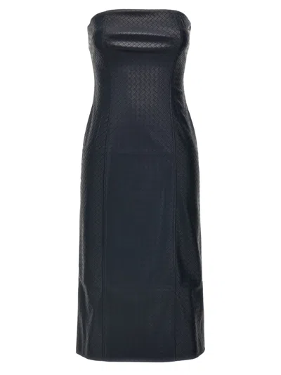 Rotate Birger Christensen Women Blue Midi Braided Dress, M Luxury Dresses For Women Darveys In Black