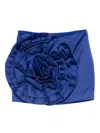 Rotate Birger Christensen Blue Miniskirt With Flower Applique Rotate In Blue