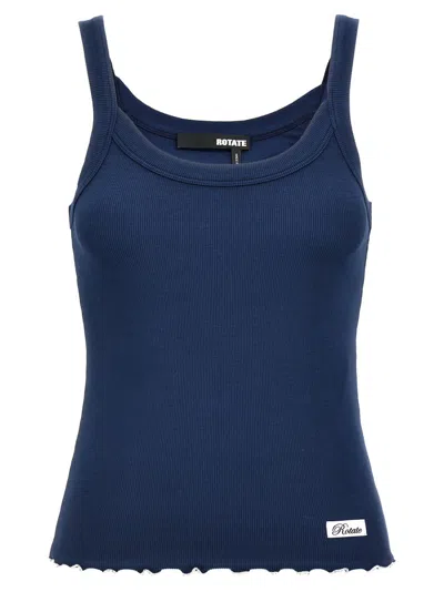 ROTATE BIRGER CHRISTENSEN BLUE RIB TANK TOP