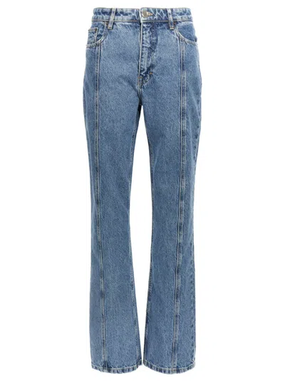ROTATE BIRGER CHRISTENSEN BLUE VELCRO LOGO JEANS