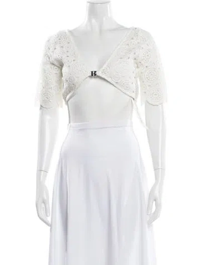 Pre-owned Rotate Birger Christensen Bolero In White