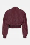 Rotate Birger Christensen Leather Effect Bomber Jacket