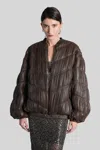 Rotate Birger Christensen Bomber Jacket In Brown