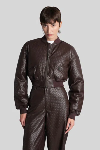 Rotate Birger Christensen Bomber Jacket In Brown