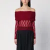 Rotate Birger Christensen Top Rotate Woman Color Burgundy In Red