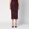 Rotate Birger Christensen Sequined Midi Dress In Red