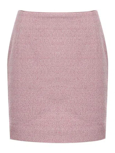 Rotate Birger Christensen Boucl Mini Skirt In Red