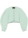 Rotate Birger Christensen Wool-blend Bouclé Jacket In Green