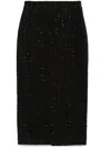 Rotate Birger Christensen Boucle Maxi Skirt In Black