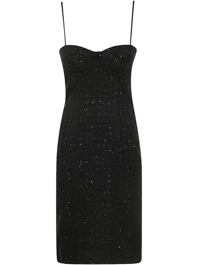 Rotate Birger Christensen Boucle Midi Dress In Black