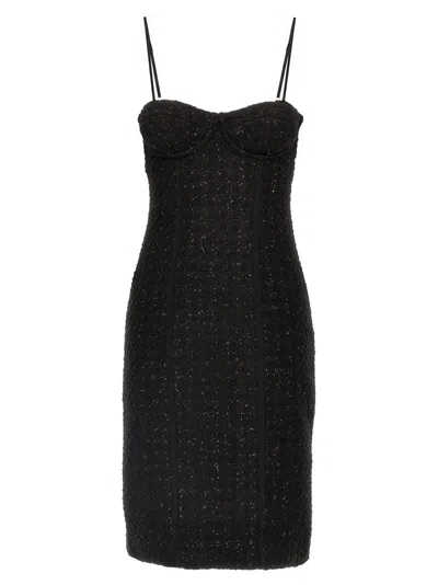ROTATE BIRGER CHRISTENSEN BOUCLÉ MIDI DRESS