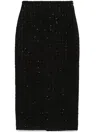 Rotate Birger Christensen Rotate Birgerchristensen Boucle Maxi Skirt In Schwarz