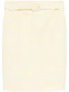 Rotate Birger Christensen Bouclé Midi Skirt In Yellow