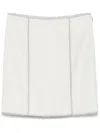 Rotate Birger Christensen Bouclé Mini Skirt In Neutrals