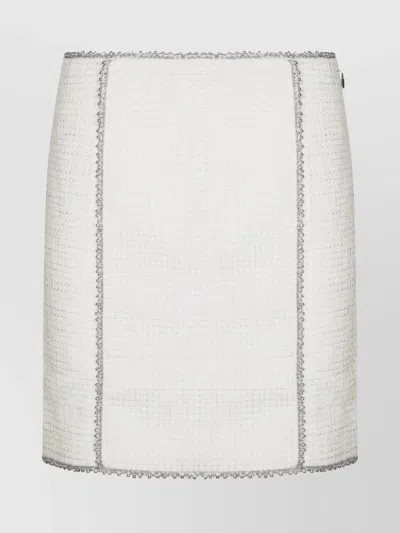 Rotate Birger Christensen Boucle Miniskirt Textured Embellished Trim