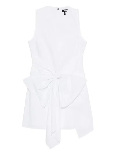 Rotate Birger Christensen Bow-detail Mini Dress In White