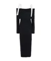 Rotate Birger Christensen Maxi Off-shoulder Dress With Long In Black