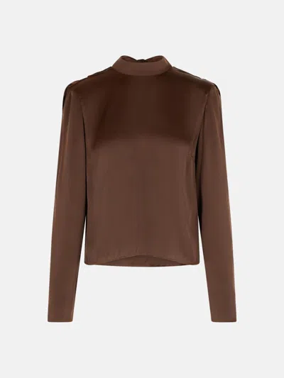 Rotate Birger Christensen 'bowina' Brown Polyester Blouse