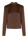 Rotate Birger Christensen Bowina Brown Polyester Blouse In Brown
