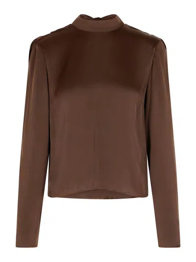 ROTATE BIRGER CHRISTENSEN BLUSA - MARRÓN