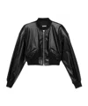 Rotate Birger Christensen Blue Cropped Jacket In Black