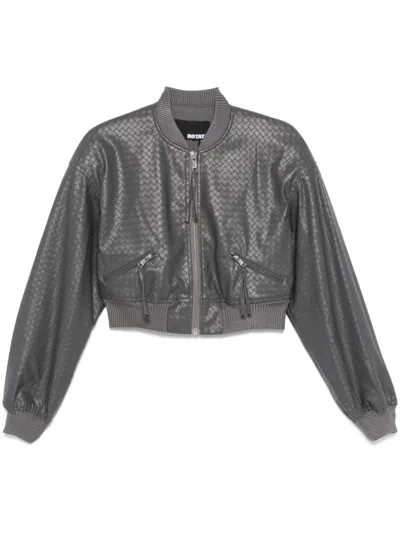 Rotate Birger Christensen Braided Cropped Jacket In Multicolor