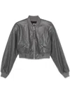 Rotate Birger Christensen Braided Cropped Jacket In Grey