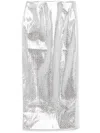 Rotate Birger Christensen Braided-effect Pencil Skirt In Silver