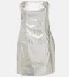 Rotate Birger Christensen Interwoven-design Mini Dress In Silver