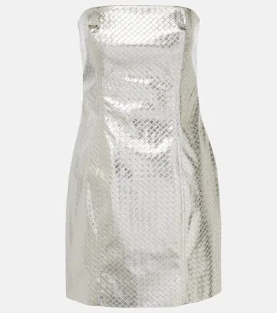 ROTATE BIRGER CHRISTENSEN BRAIDED METALLIC MINIDRESS