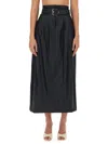 Rotate Birger Christensen Rotate High-waisted Braided Skirt With Structured Silhouette