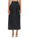 Rotate Birger Christensen Rotate Birgerchristensen Braided Skirt In Black