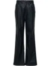 Rotate Birger Christensen Straight Braided Trousers In 蓝色
