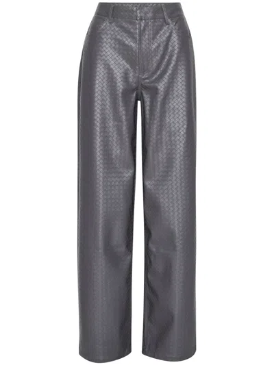 Rotate Birger Christensen Braided Trousers In Grey