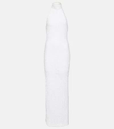 Rotate Birger Christensen Bridal Kasia Sequined Maxi Dress In Ivory