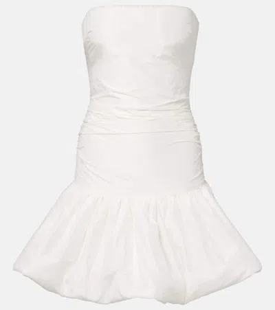 Rotate Birger Christensen Bridal Silk Taffeta Minidress In White