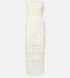 Rotate Birger Christensen Albertina Lace Strapless Midi Dress In White