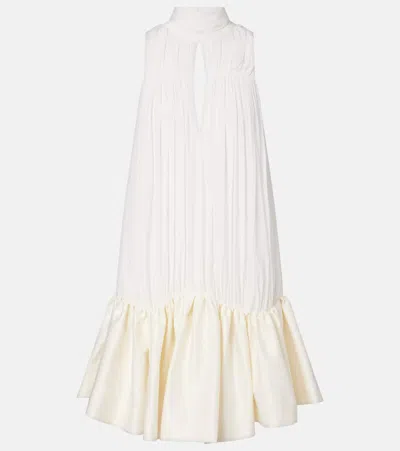 Rotate Birger Christensen Bridal Tie-neck Draped Minidress In White