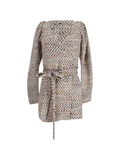 Pre-owned Rotate Birger Christensen Bridget Mini Dress In Neutral