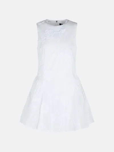 Rotate Birger Christensen Bright White Cotton Poplin Mini Dress